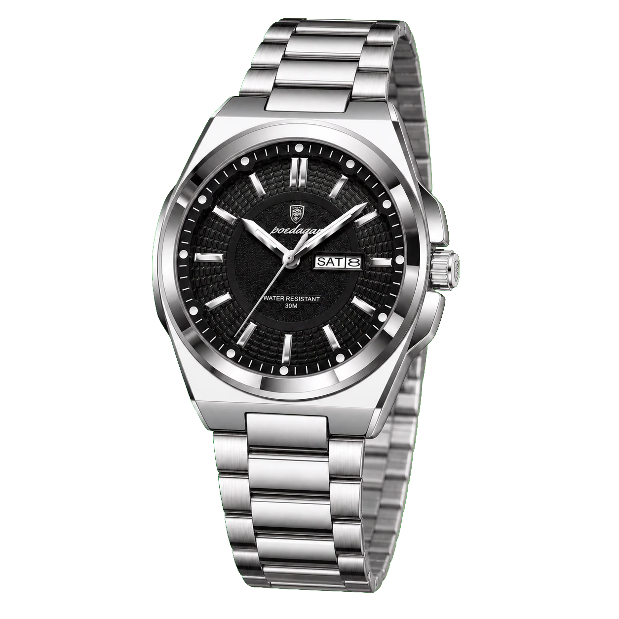 Montre POEDAGAR 896 Argent Noir