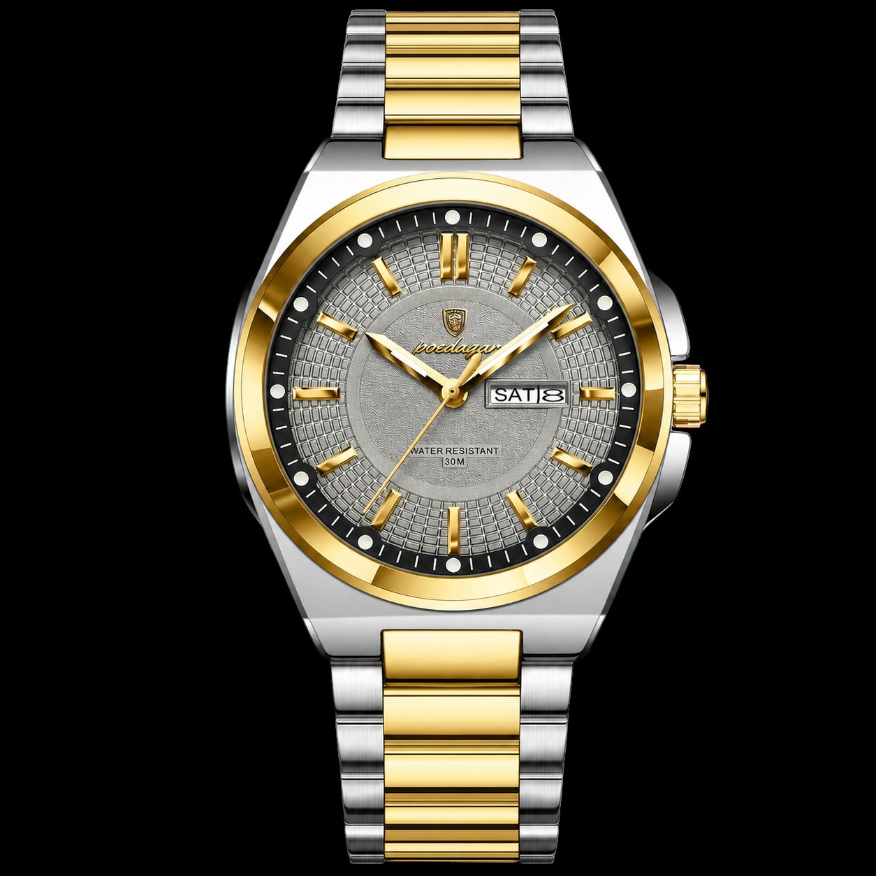 Montre POEDAGAR 896 Or Gris en studio
